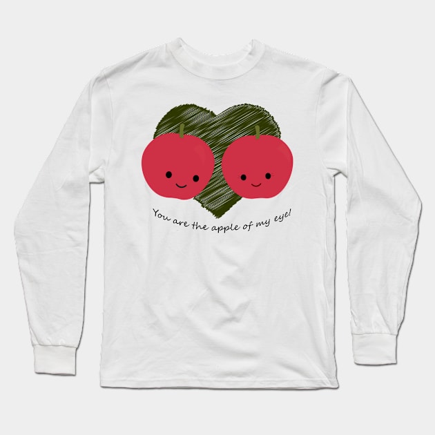 You Are the Apple of My Eye Long Sleeve T-Shirt by Hedgie Designs